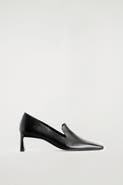 COS Angular Leather Heeled Loafers