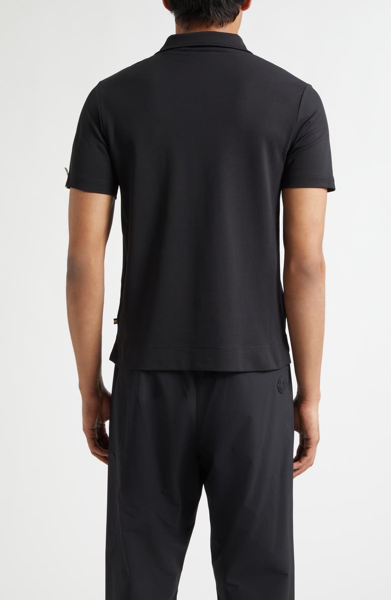Moncler Grenoble Logo Patch Piqué Polo, Alternate, color, Black
