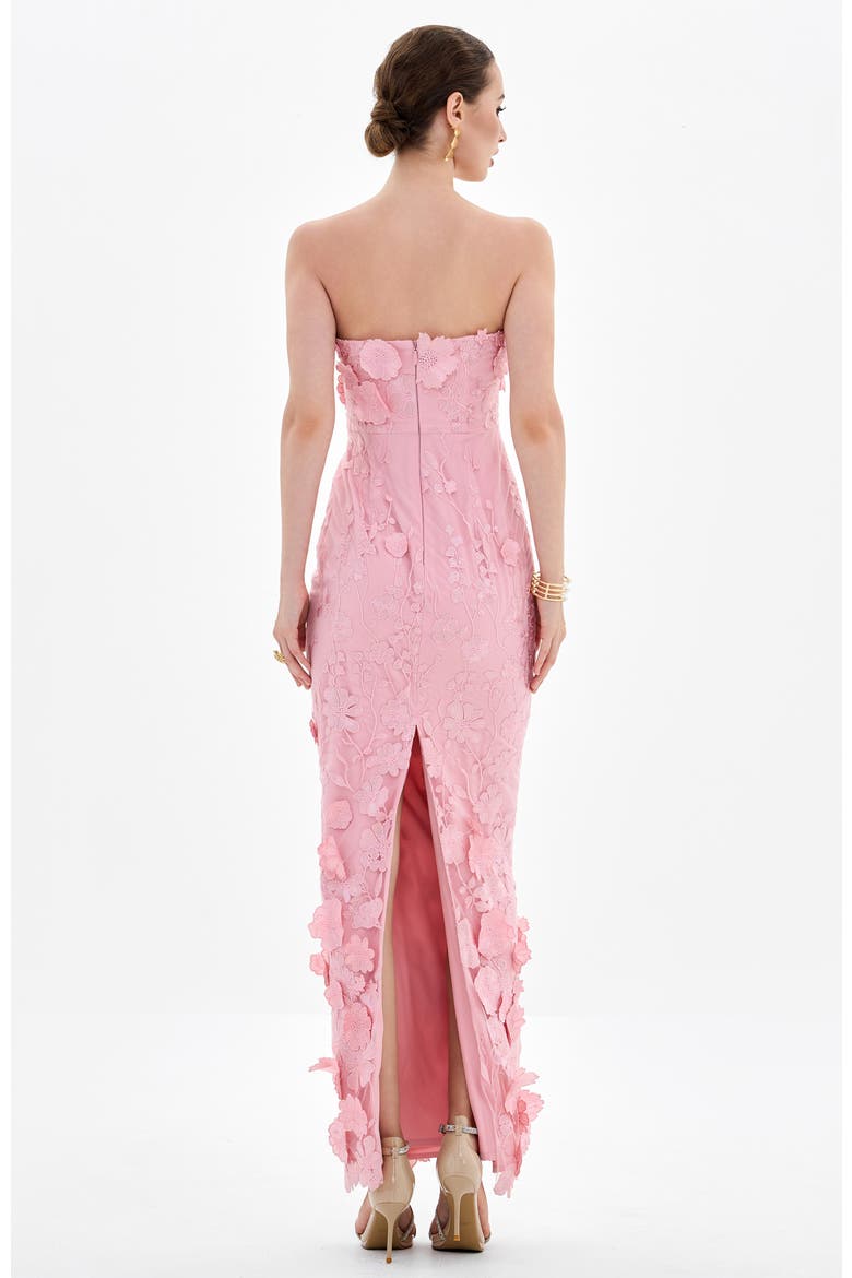 Kareen Strapless Floral Midaxi, Alternate, color, PINK