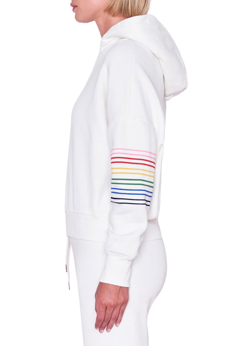 Sundry Rainbow Stripe Hoodie, Alternate, color, 