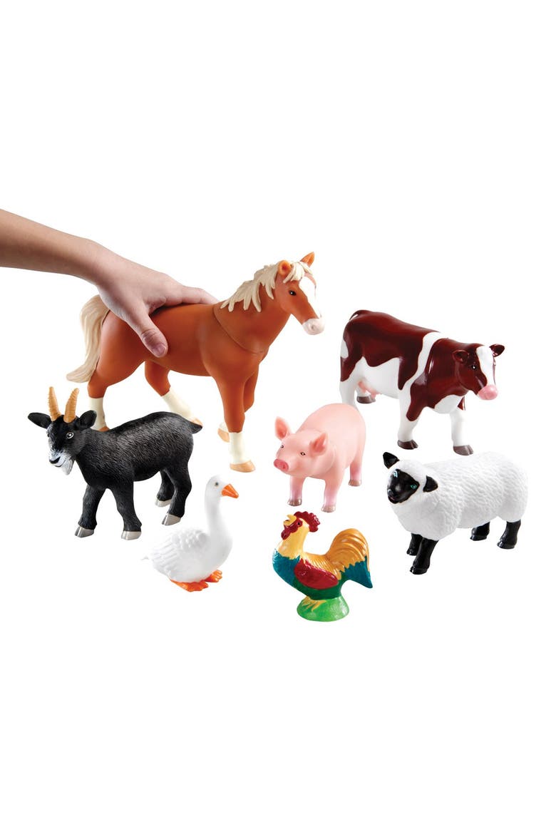 Jumbo Animals Set of 18 - Farm, Jungle, & Pets, Alternate, color, Multicolored