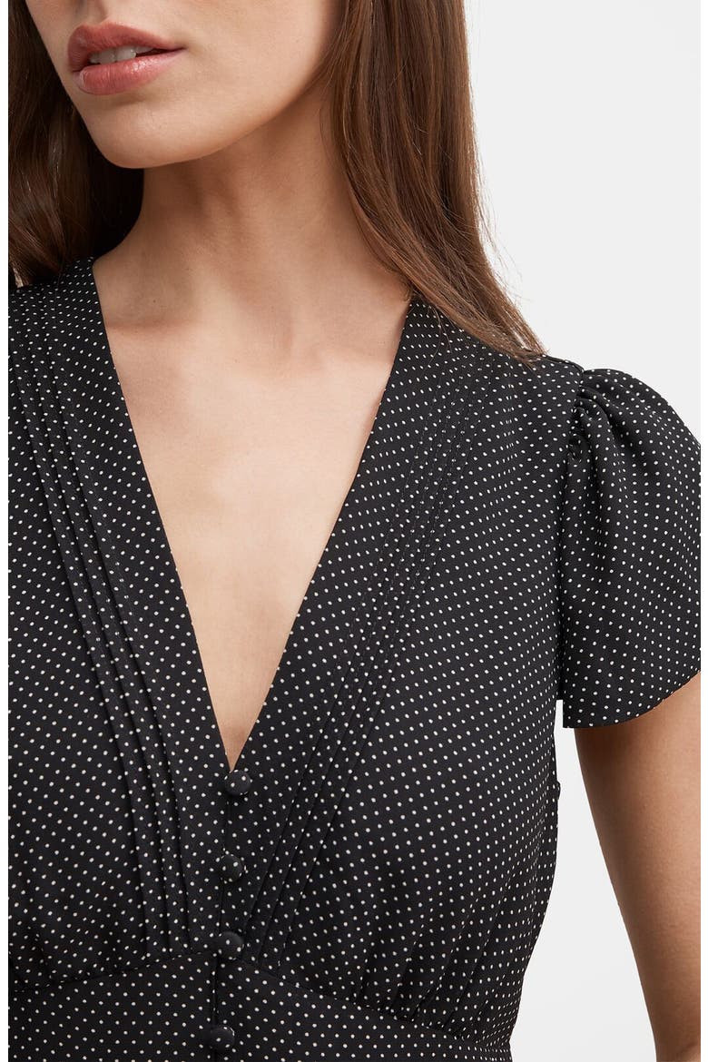 Ardelia Flutter Sleeve Midi Dress, Alternate, color, SPECKLE SPOT