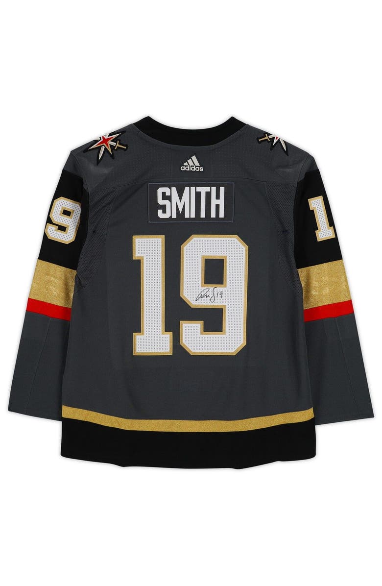 FANATICS AUTHENTIC Reilly Smith Vegas Golden Knights Autographed Black Adidas Jersey, Alternate, color, 
