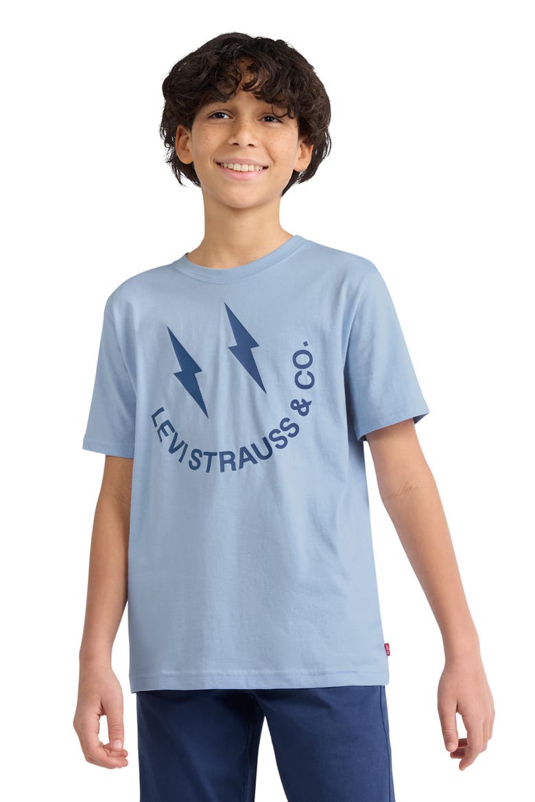Kids' Smile For Levi's Graphic T-Shirt, Alternate, color, CHAMBRAY BLUE