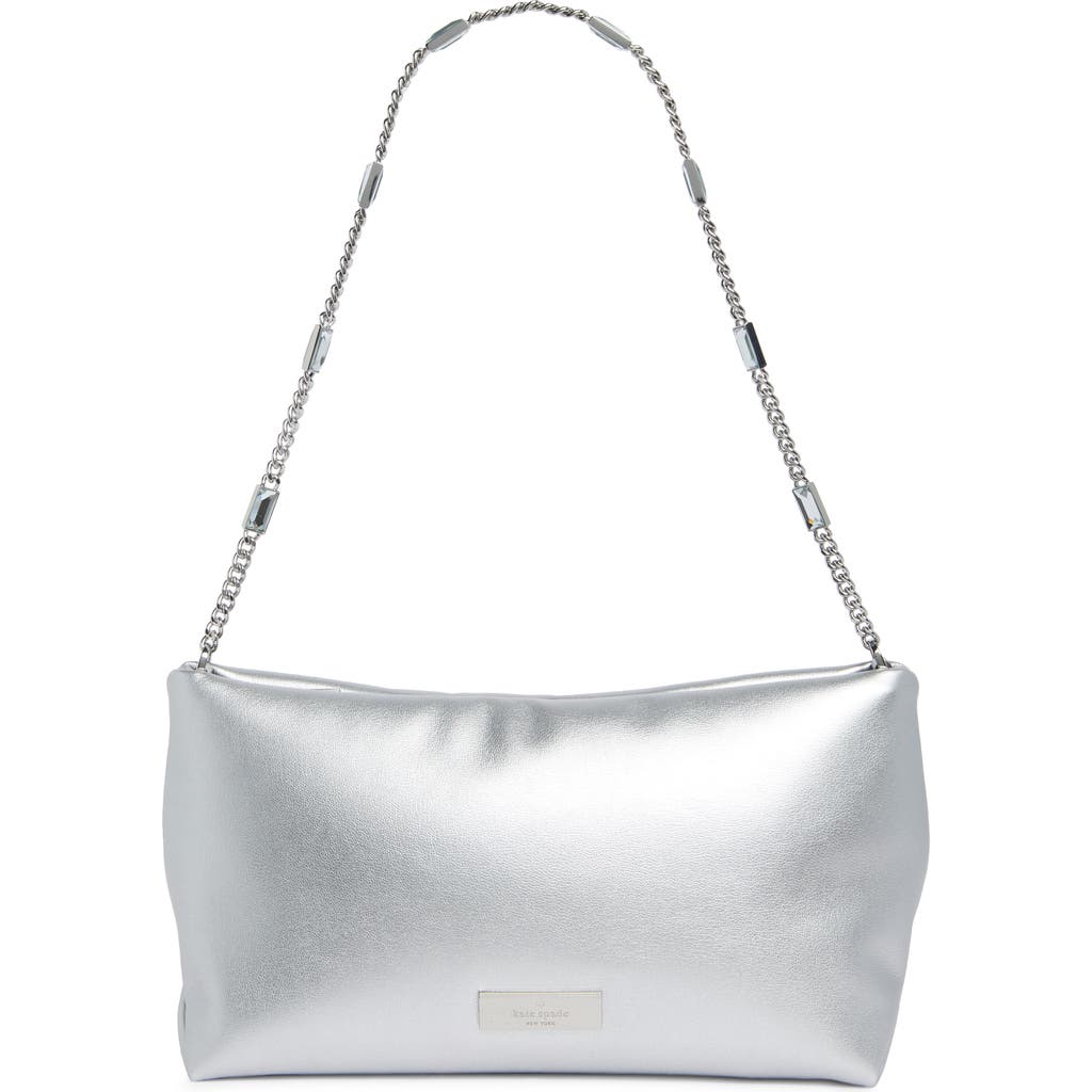Kate Spade New York Anya Metallic Shoulder Bag In Silver