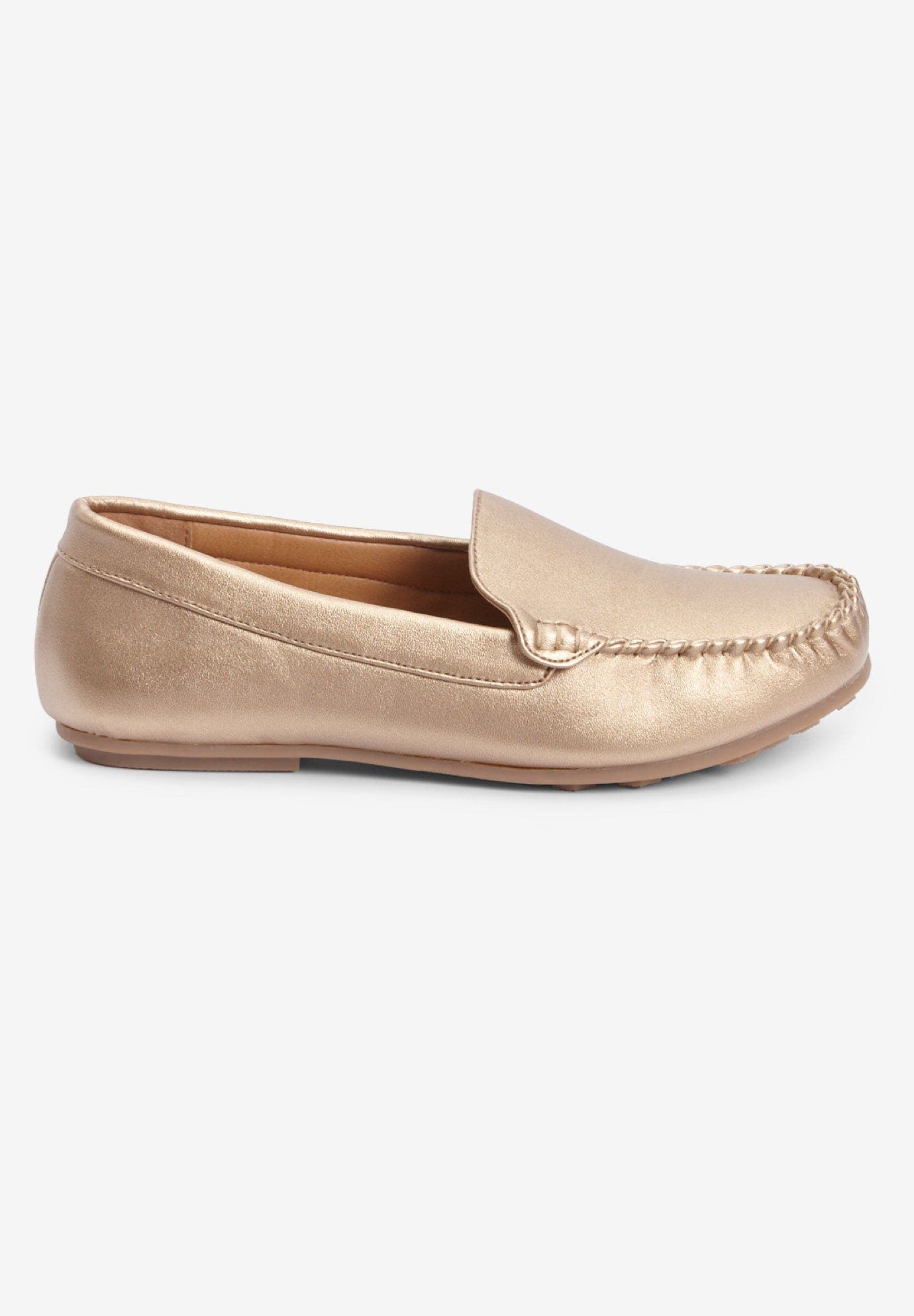 The Milena Slip On Flat, Alternate, color, GOLD