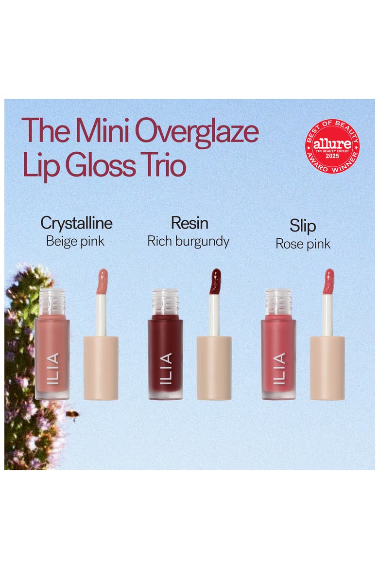 Mini Overglaze Lip Gloss Trio Set, Alternate, color, CRYSTALLINE/ RESIN/ SLIP