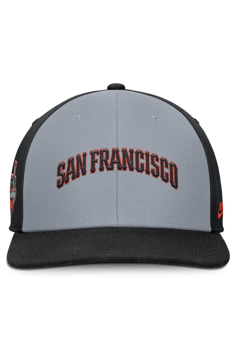 Nike Men's Nike Gray/Black San Francisco Giants Pro Performance Snapback Hat, Alternate, color, Gray