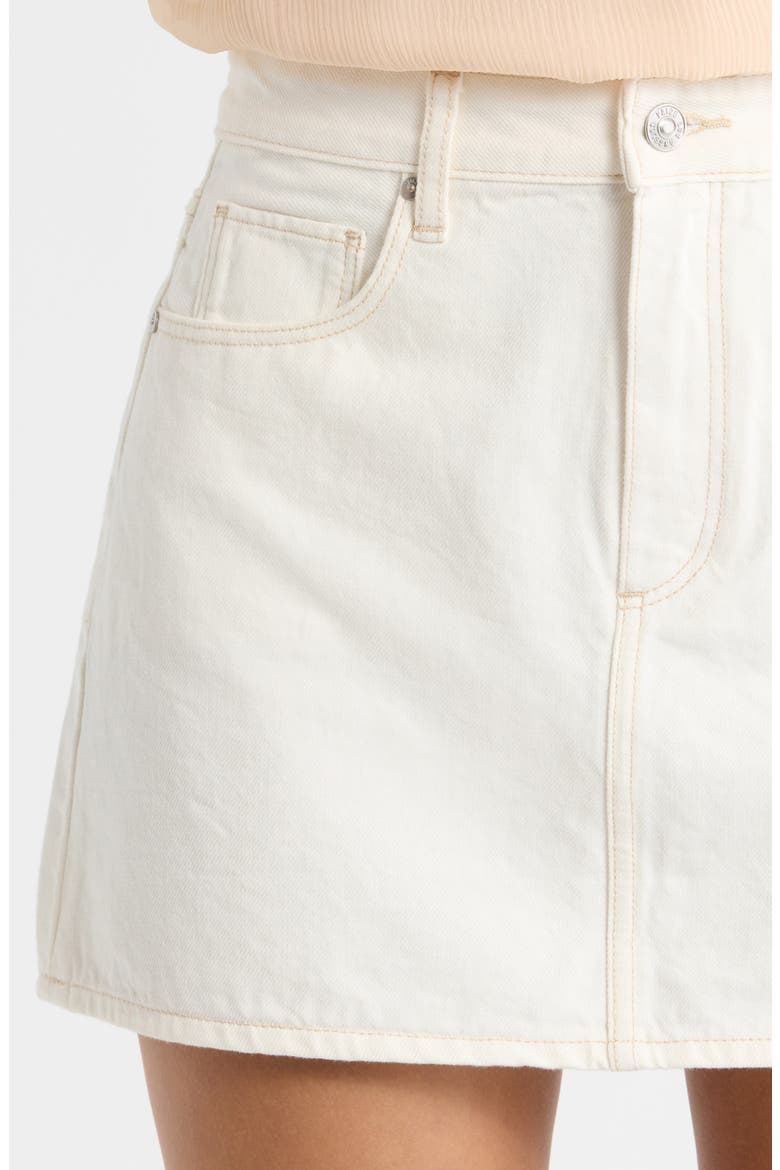 Bobbi Denim Miniskirt, Alternate, color, TOASTED ECRU