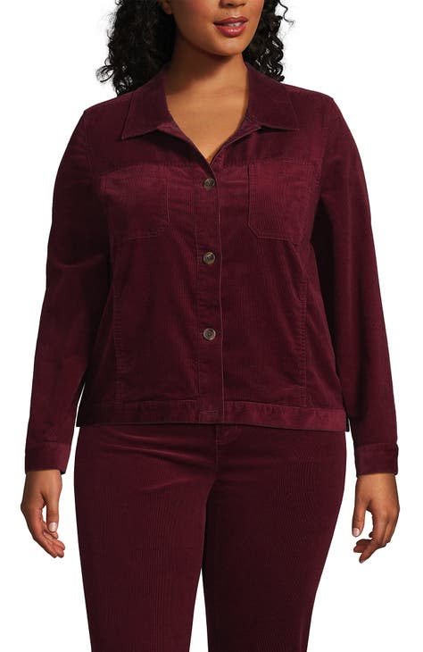 Corduroy plus size jackets hotsell