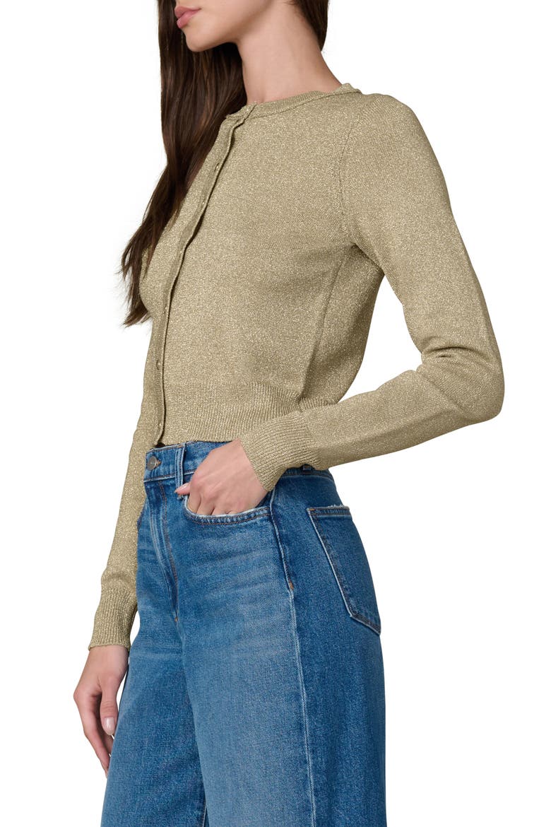 The Dani Metallic Cardigan, Alternate, color, GOLD