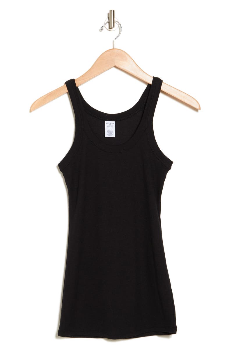 Melrose and Market Rib Scoop Neck Tank, Alternate, color,
