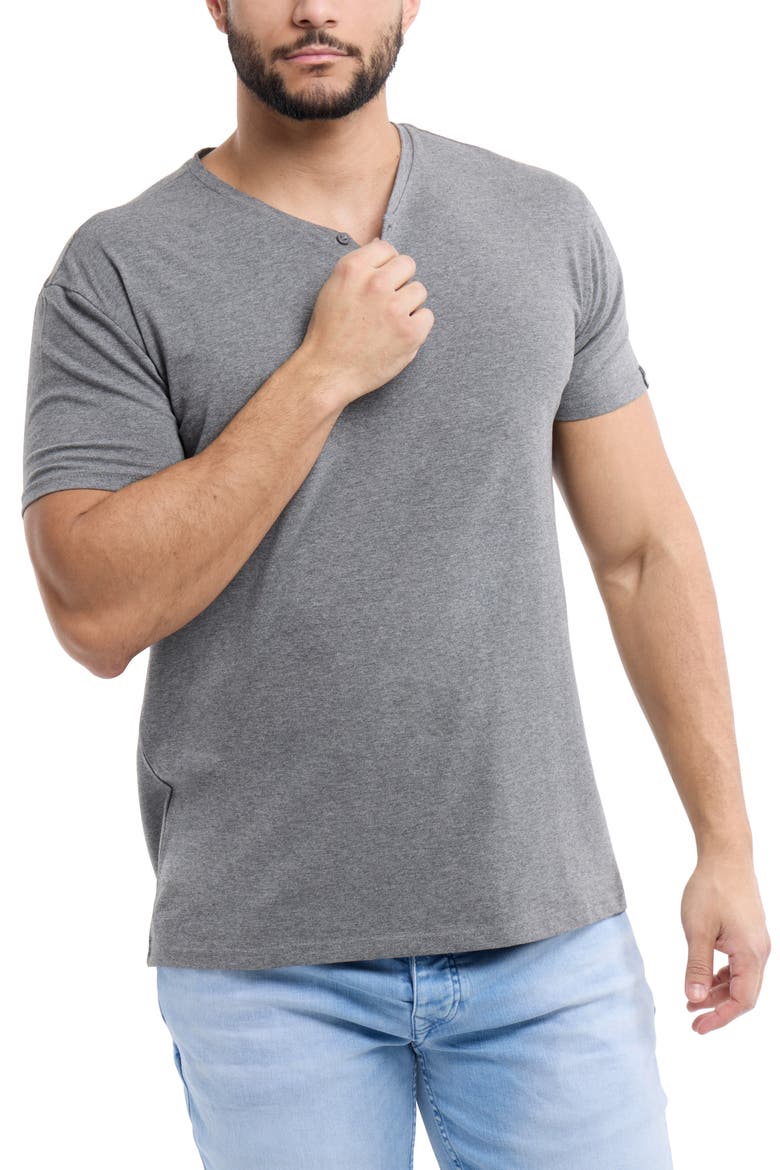 Short Sleeve Henley, Alternate, color, CHARCOAL/CHARCOAL