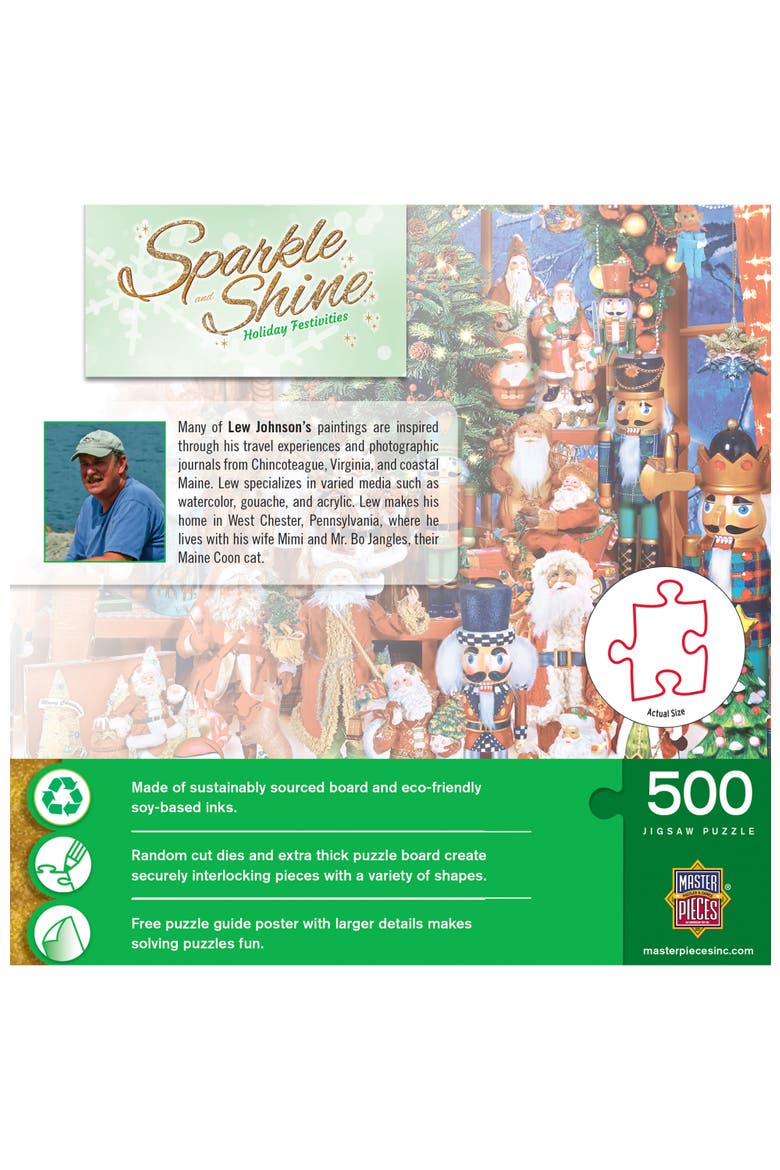 Holiday Festivities 500pc Glitter Puzzle, Alternate, color, Multicolor