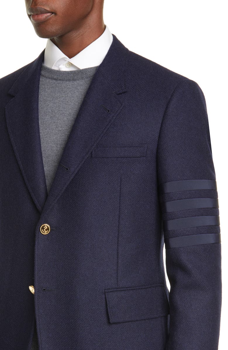 Thom Browne Sleeve Stripe Wool Sport Coat, Alternate, color, 