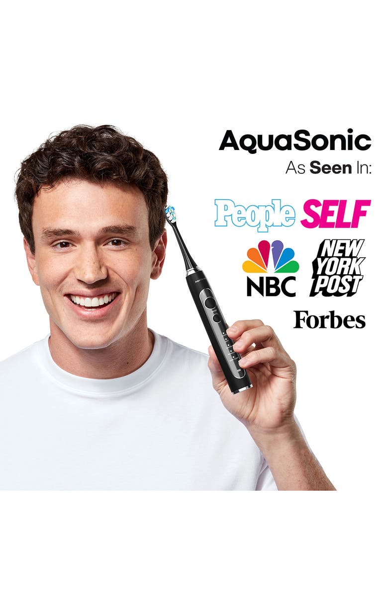 AQUASONIC Black Series PRO Ultra-Whitening Electric Toothbrush, Alternate, color, Black