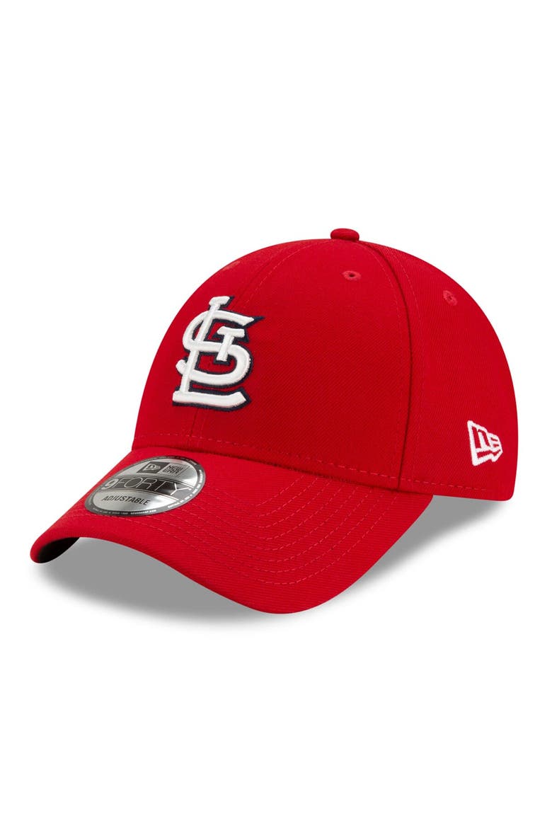 Men's New Era Red St. Louis Cardinals The League 9FORTY Adjustable Hat, Main, color, Red