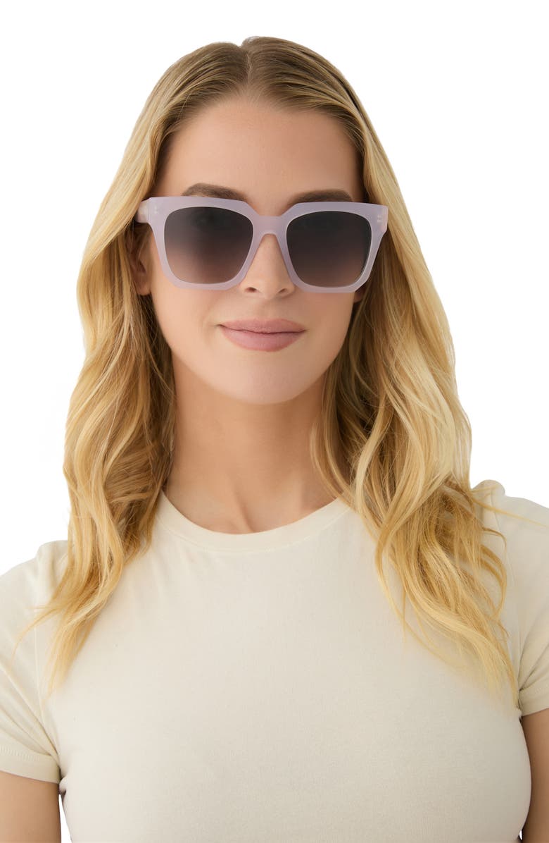 DIFF Ariana 54mm Gradient Square Sunglasses, Alternate, color, Thistle / Grey Gradient