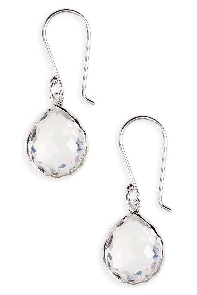 Rock Candy® Teeny Teardrop Earrings, Alternate, color, SILVER