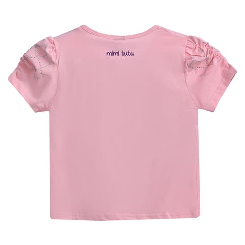 Mimi Tutu Floral-appliqué T-shirt In Pink