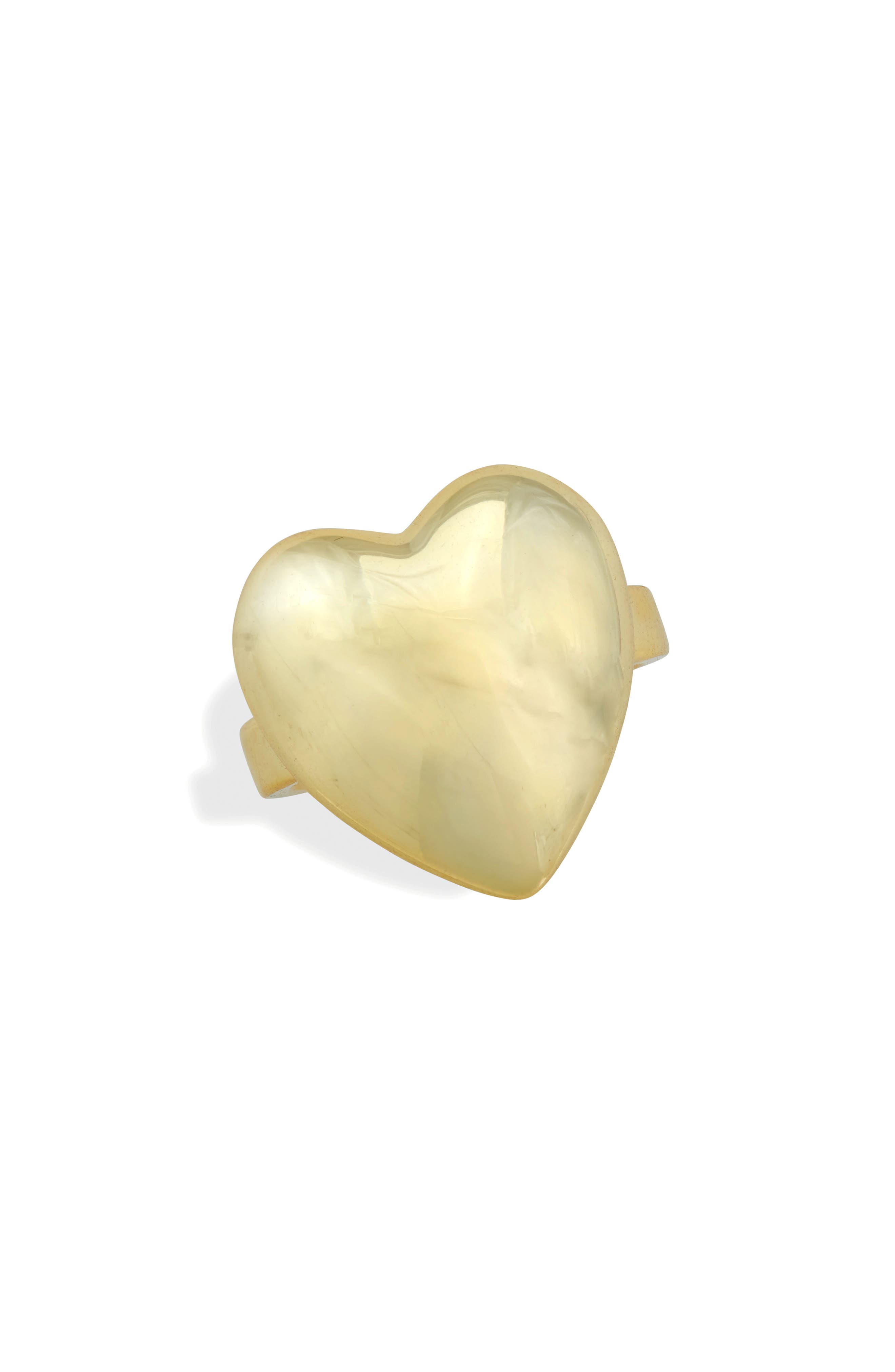 SAVVY CIE JEWELS Adjustable Puffy Heart Ring