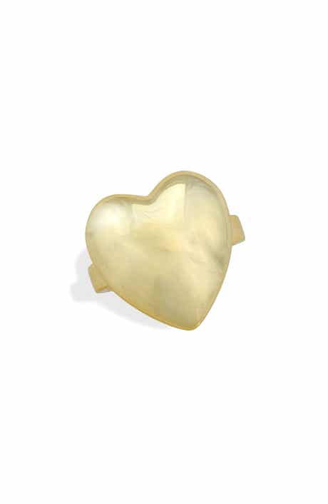 SAVVY CIE JEWELS Adjustable Puffy Heart Ring
