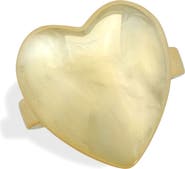 SAVVY CIE JEWELS Adjustable Puffy Heart Ring