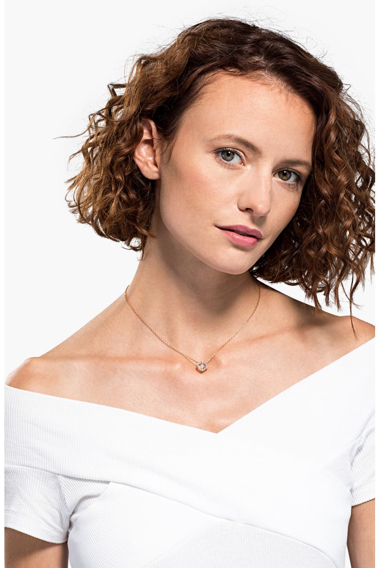 Una Crystal Pendant Necklace, Alternate, color, PINK