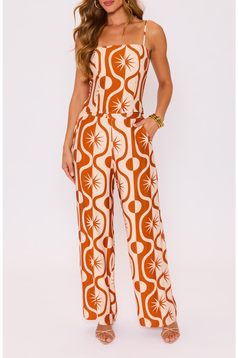 Valencia Abstract Pants, Alternate, color, RUST/ SAND