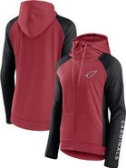 FANATICS Women's Fanatics Branded Cardinal/Black Arizona Cardinals End Around Lightweight Raglan Full-Zip Hoodie Jacket