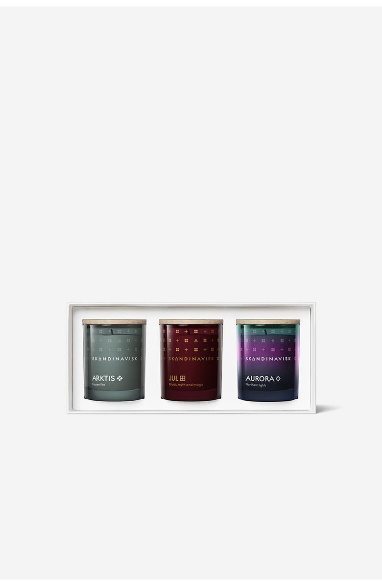 SKANDINAVISK GIFTSET - Winter Solstice Candle 65g x 3, Alternate, color, Multi Color