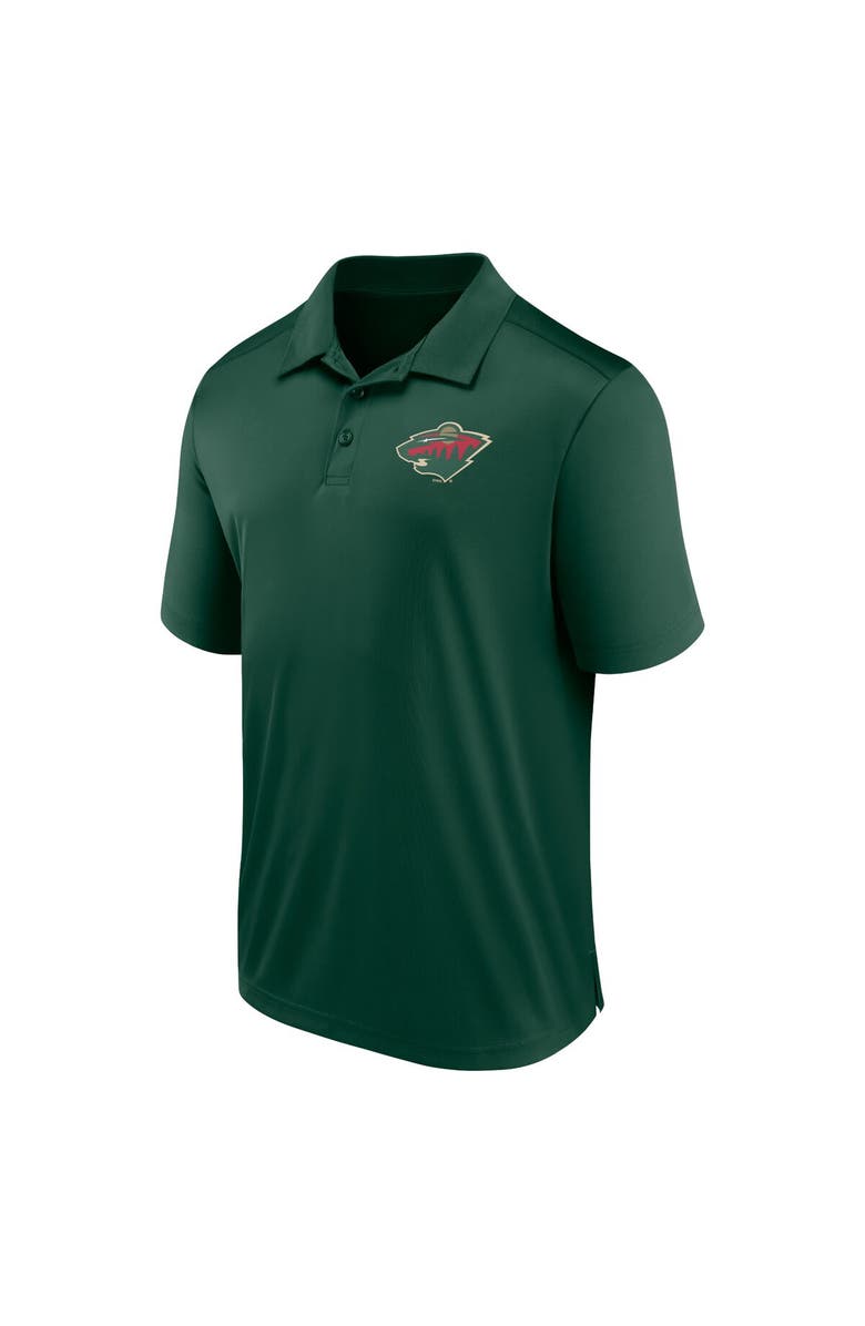 FANATICS Men's Fanatics Branded  Green Minnesota Wild Left Side Block Polo, Alternate, color, Green