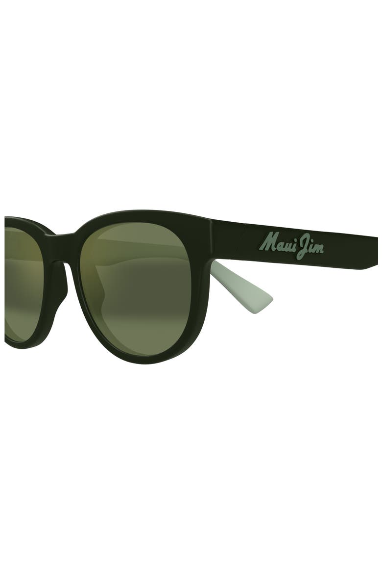 Maoli 52mm PolarizedPlus2® Round Sunglasses, Alternate, color, MATTE DARK GREEN