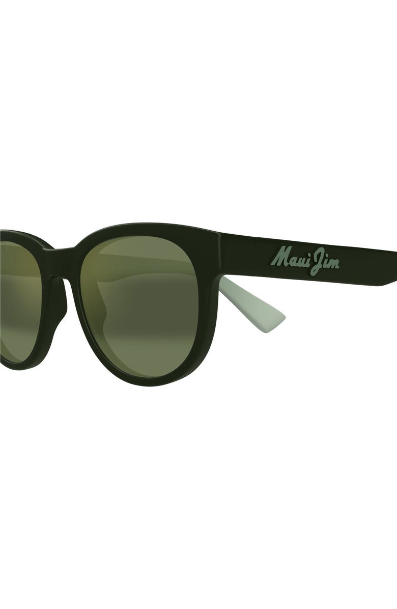 Maui Jim Maoli 52mm PolarizedPlus2<sup
®</sup
Round Sunglasses, Alternate, color, Matte Dark Green