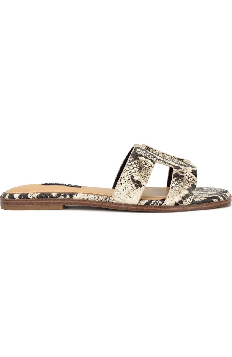 Nine West Giny Slide Sandal, Alternate, color, Light Natural Embossed