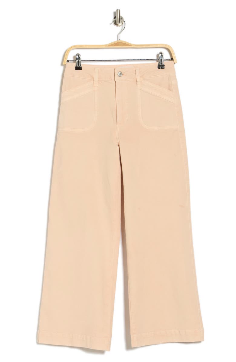 PAIGE Anessa High Waist Curved Inseam Wide Leg Jeans, Alternate, color, Vintage Pink Petal