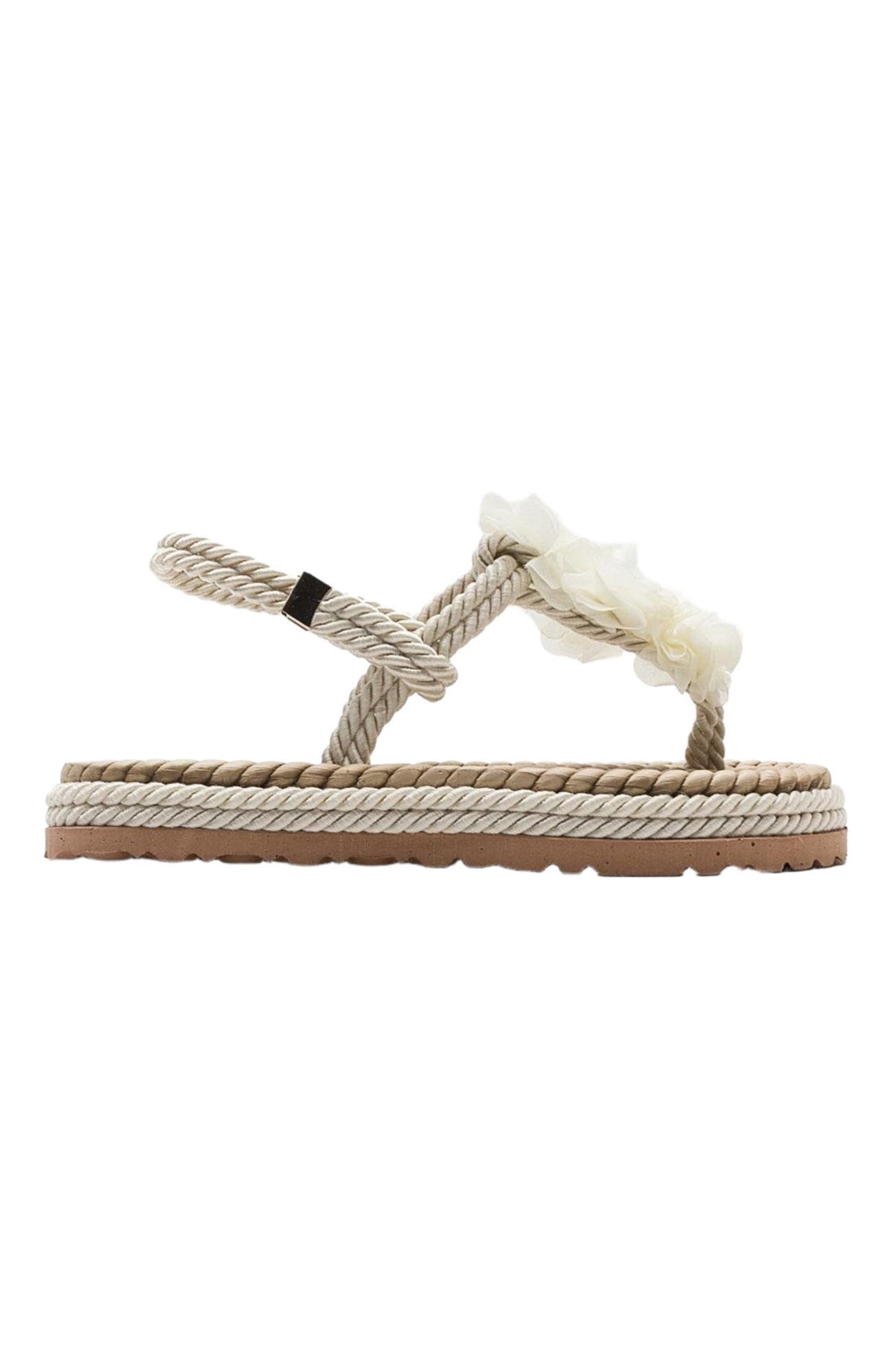 SANTRA Lace-Up Thong Sandals, Alternate, color, Beige Faux Leather