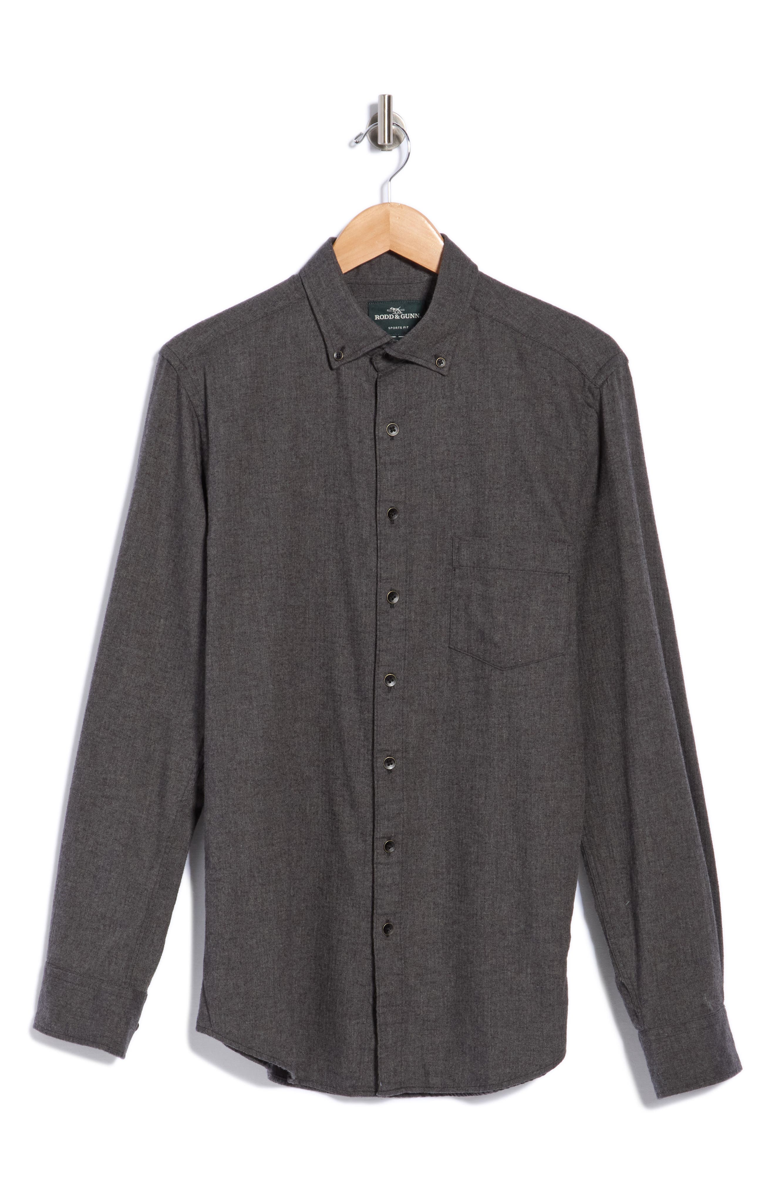Cannington Long Sleeve Herringbone Cotton Shirt