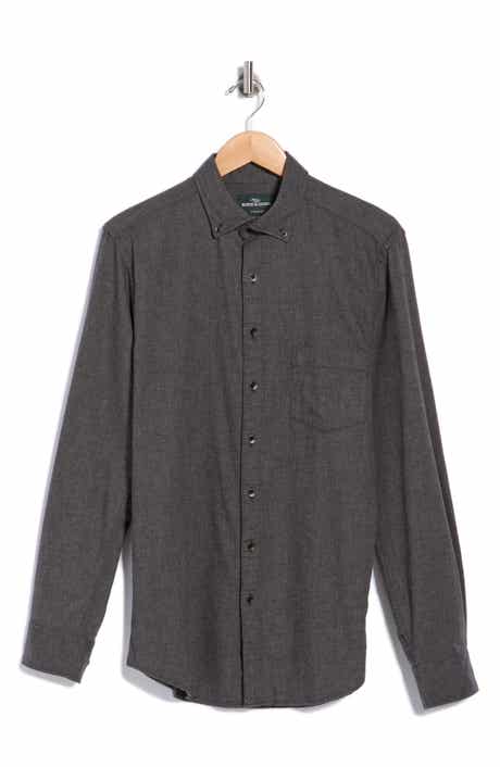 Cannington Long Sleeve Herringbone Cotton Shirt