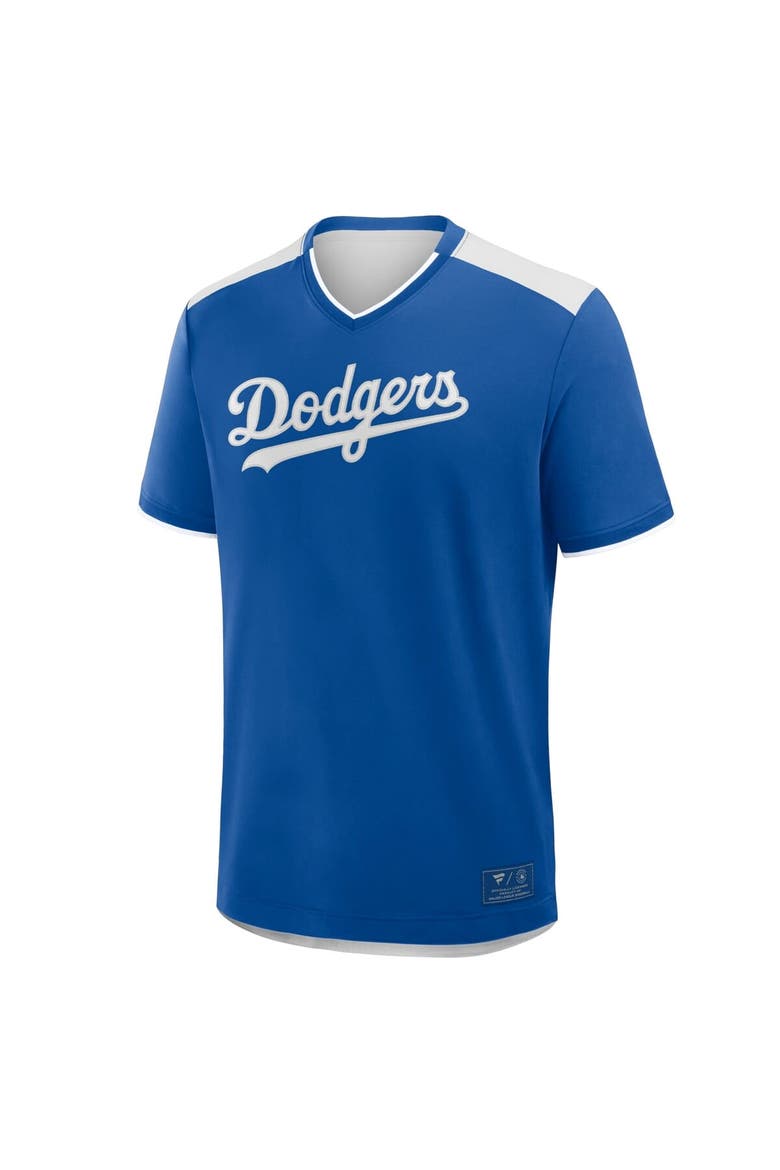 Men's Fanatics Royal Los Angeles Dodgers Walk Off V-Neck T-Shirt, Alternate, color, Royal