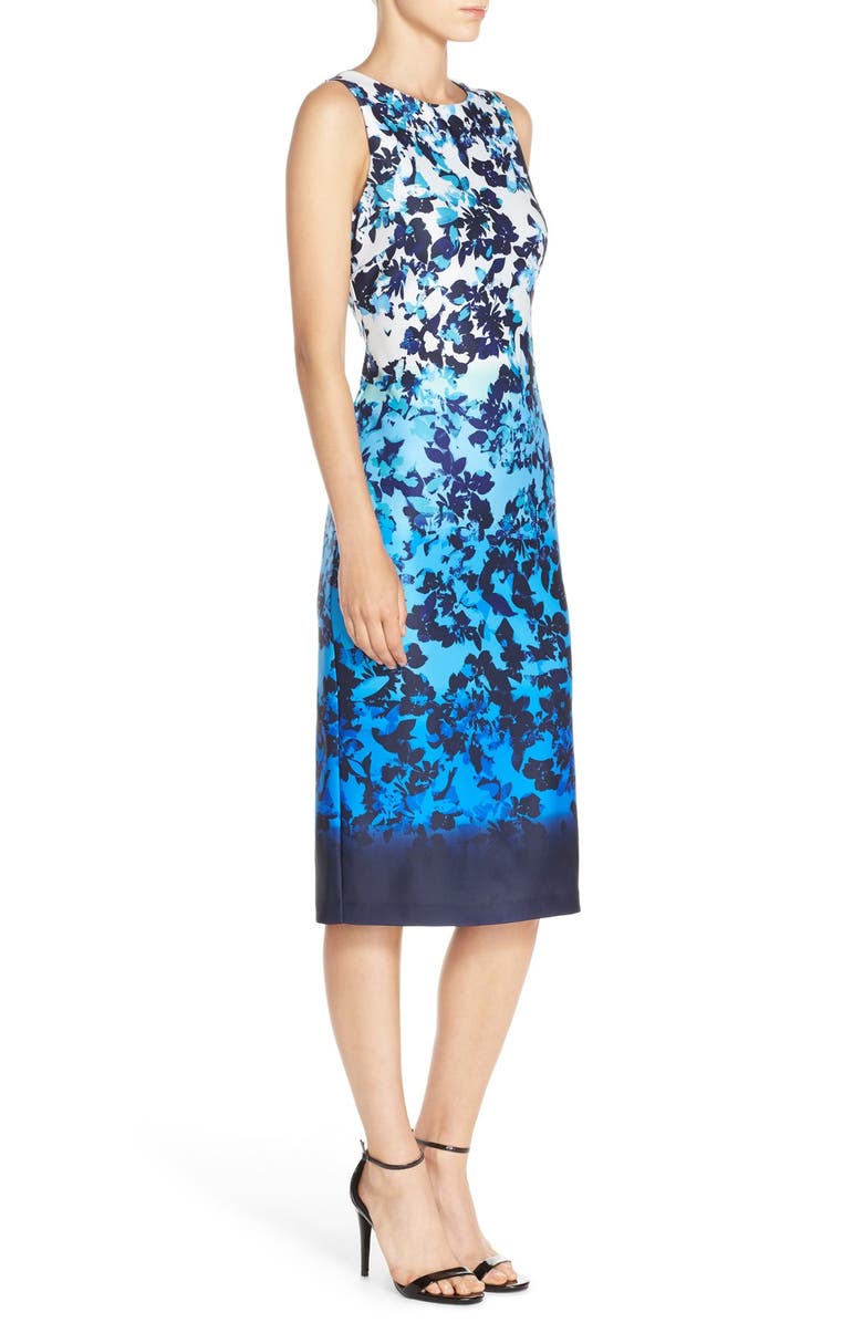 Vince Camuto Ombré Print Scuba Sheath Dress, Alternate, color,