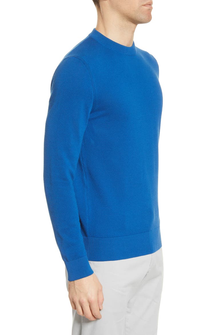 Ocaio Cotton Crewneck Sweater, Alternate, color, MEDIUM BLUE