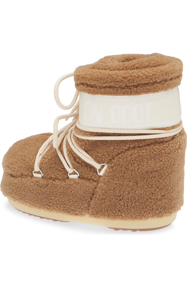 Moon Boot<sup>®</sup> Icon High Pile Fleece Low Boot, Alternate, color, Camel