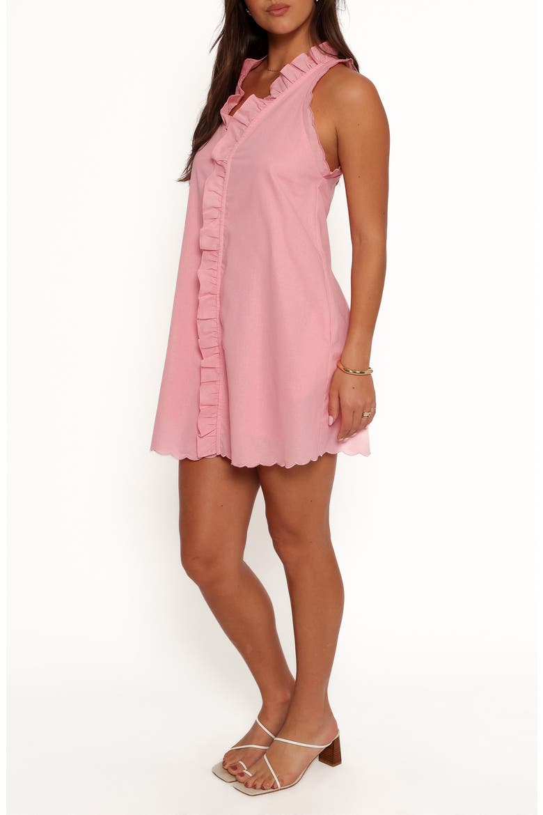 Cassandra Ruffle Sleeveless A-Line Minidress, Alternate, color, PALE PINK