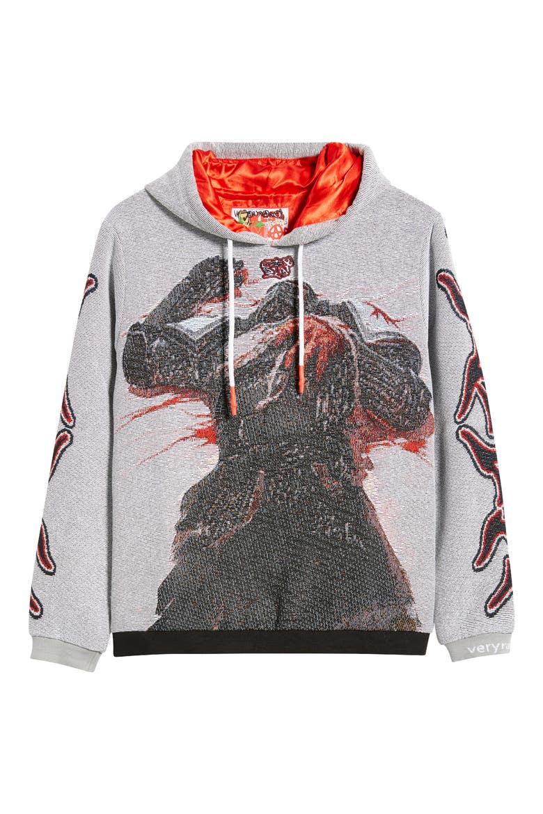 Dead Soldier Graphic Hoodie, Alternate, color, GRAY