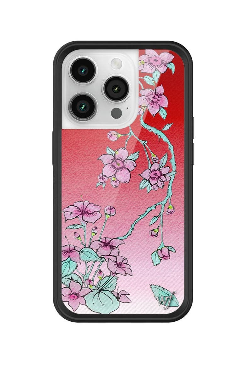 Serena Floral iPhone Case, Alternate, color, Red