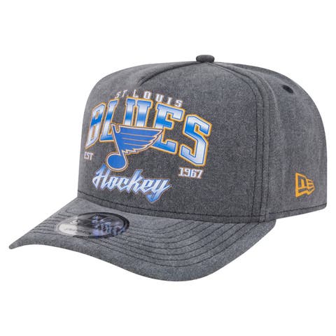 Men's New Era  Charcoal St. Louis Blues Throwback Washed A-Frame Pre-Curved 9FIFTY Snapback Hat