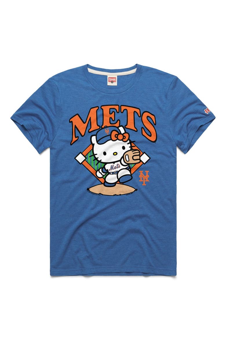Unisex Homage  Royal New York Mets Hello Kitty Tri-Blend T-Shirt, Main, color, Royal