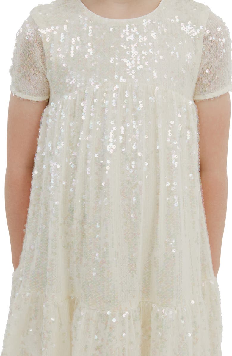 Bardot Junior Kids' Tiered Sequin Dress, Alternate, color, 