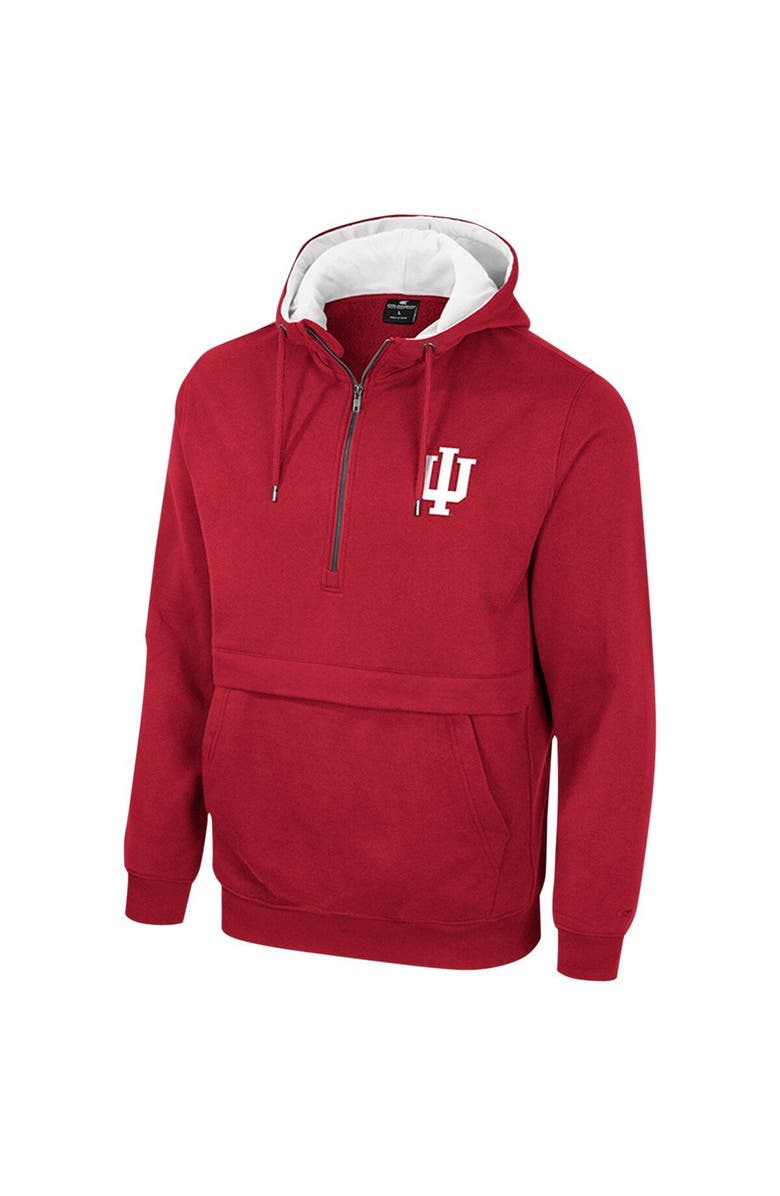 COLOSSEUM Men's Colosseum Crimson Indiana Hoosiers Half-Zip Hoodie, Alternate, color, Crimson